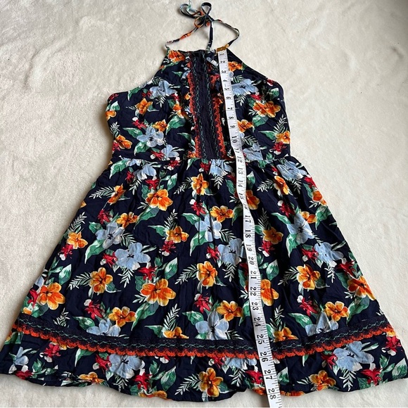 Garage Orange and Blue Halter Sundress - Picture 2 of 8